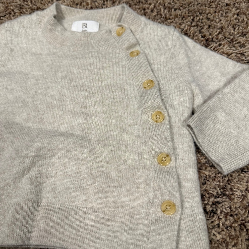 Banana‎ Republic Baby Merino Wool Cashmere Sweater Oatmeal Heather 18-24 Months - Picture 4 of 8